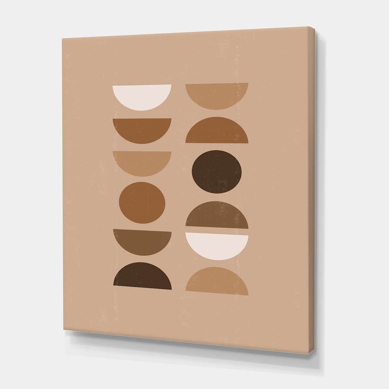 Designart - Abstract Sun Moon Geometric Print II - Modern Canvas Wall Art Print